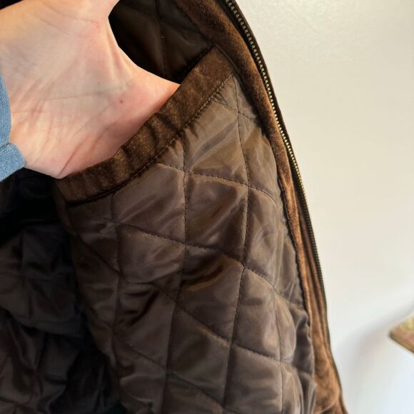 Vintage Roundtree & Yorke Soft Suede Leather Bomber Jacket Men's‎ Size Large - Picture 6 of 10